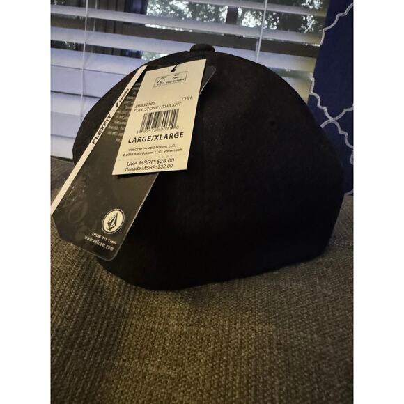 Volcom Full Stone HTHR XFIT CHH CAP Black D5532102 NWT - Picture 3 of 9